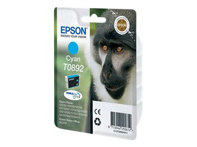 CARTUCCIA INK-JET EPSON CIANO SCIMMIA ORIGINALE C13T08924020 STYLUS S20, S21, SX100, SX110, SX200, BX300F