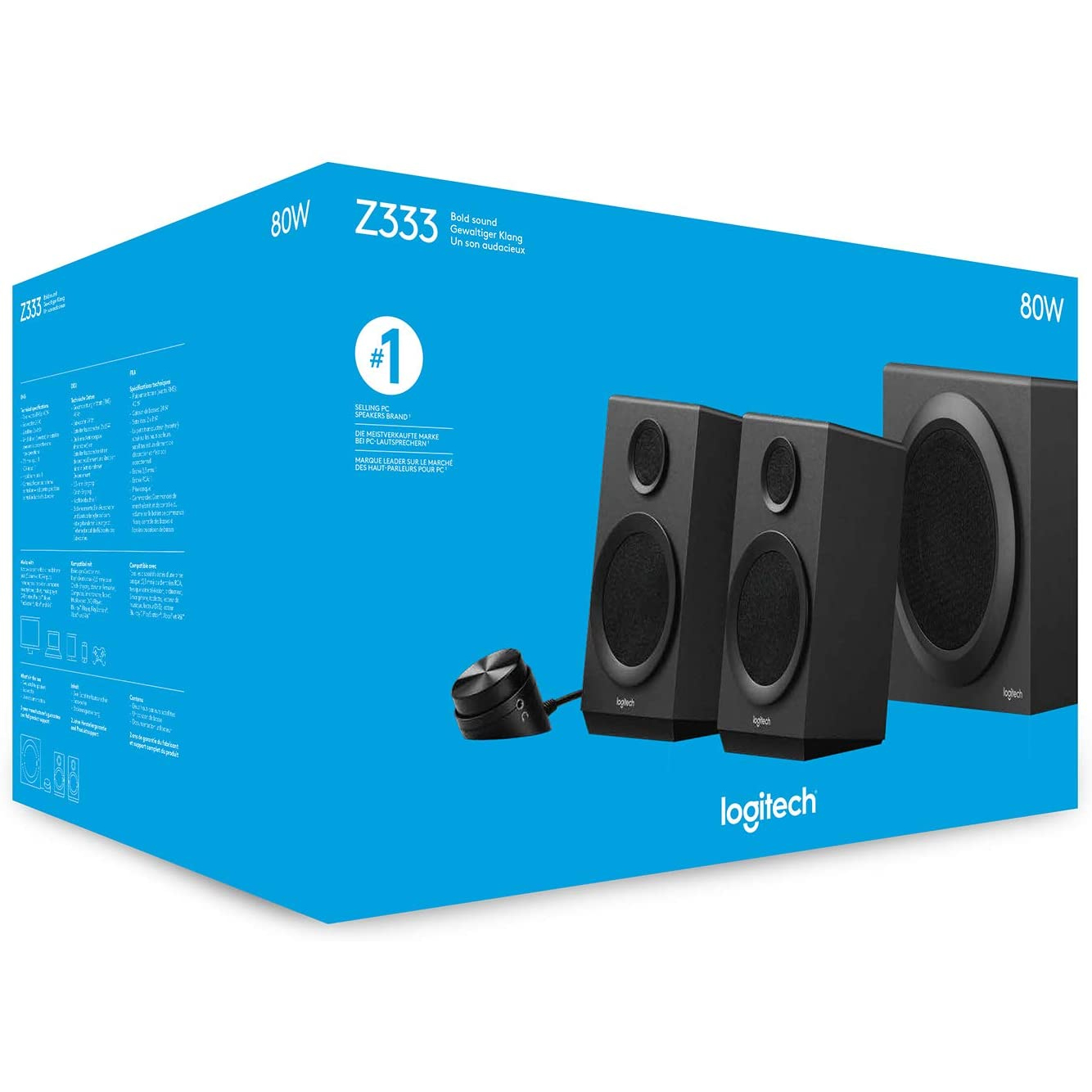 CASSE LOGITECH Z333 CON SUBWOOFER BLACK 2.1 80W
