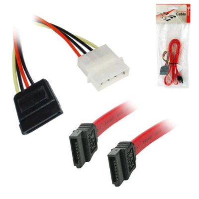 CAVO KEYTECK ALIMENTAZIONE 15CM + CAVO SATA 48CM CC-SATA-48