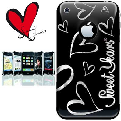 COVER POSTERIORE PER APPLE iPhone 3G/3G S SWEET YEARS LUMINESCENTE + SCREEN PROTECTOR