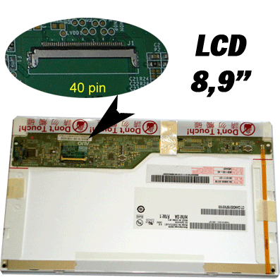 RICAMBIO PANNELLO LCD 8,9" WSVGA GLOSSY V.0  PER LAPTOP/NOTEBOOK (N089L6-L02 Rev. C1)