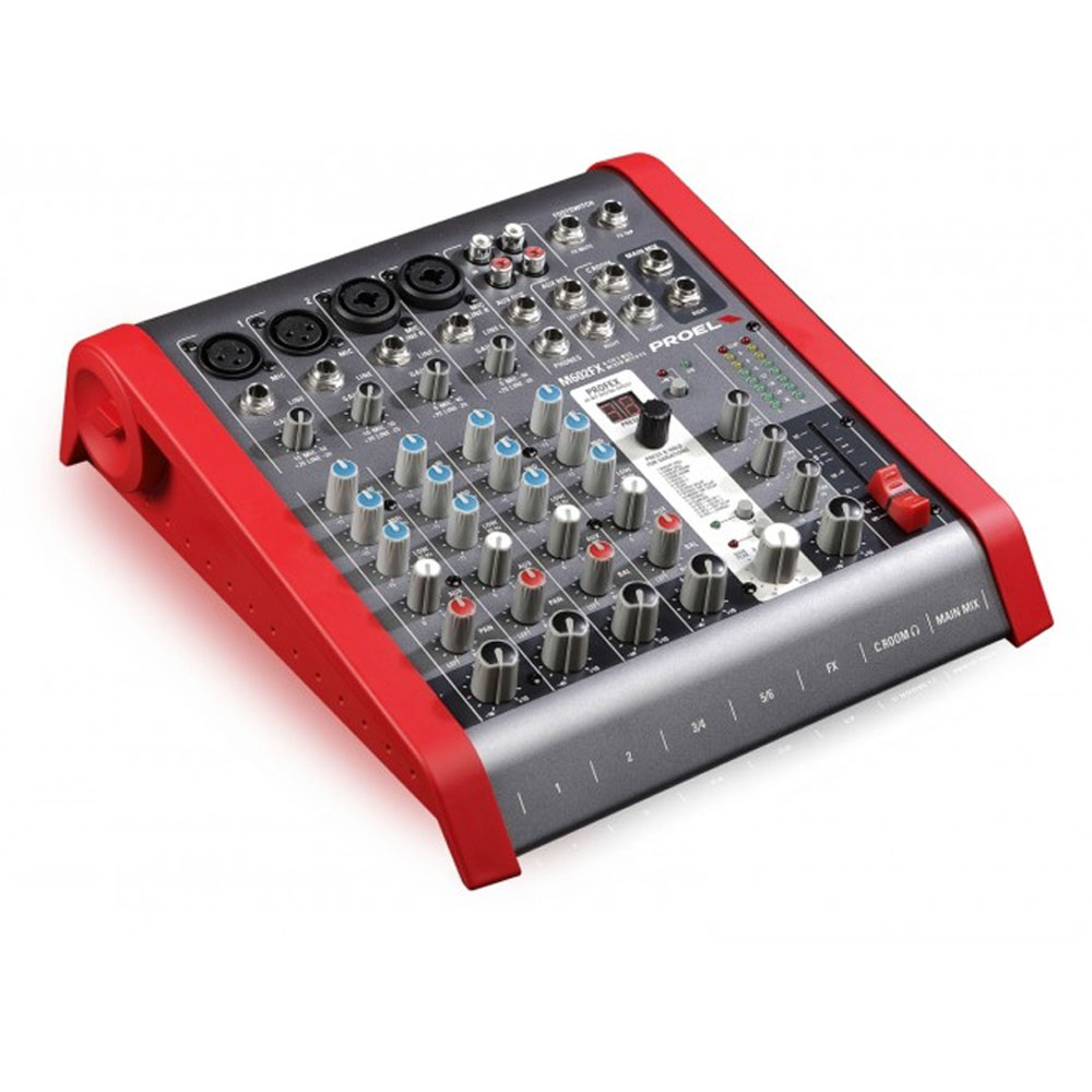 MIXER PROEL M602FX PASSIVO 6 INGRESSI CON EFFETTI DSP PROFEX a 24 bit ALIMENTAZIONE PHANTOM