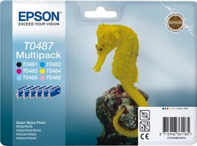 MULTIPACK EPSON 6 COLORI (C M Y K MC CC) R200-R300 T0487