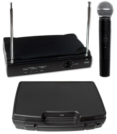 RADIOMICROFONO VHF DIVERSITY RICEVITORE+TRASMETTITORE PALMARE+VALIGIA IN ABS