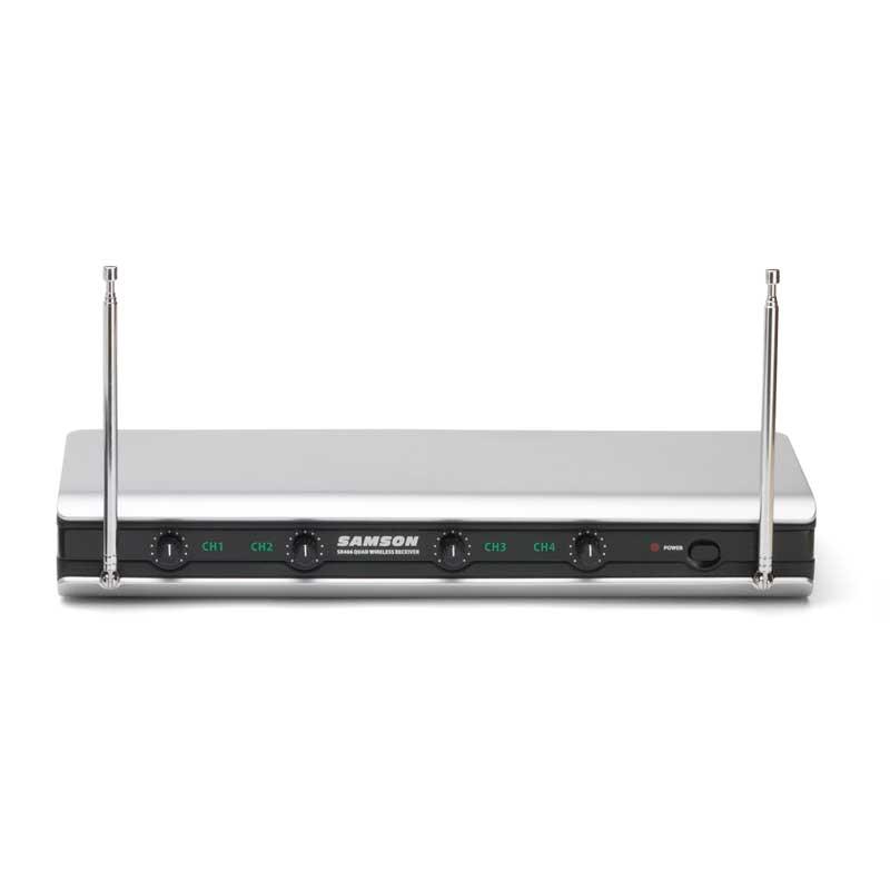 RADIOMICROFONO SAMSON STAGE v466 4X PALMARI HT6 VHF182.1/208.2MHz + RICEVITORE FULL-RACK SR266