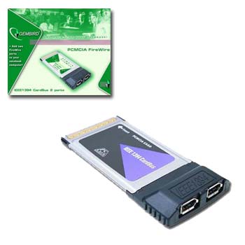 SCHEDA GEMBIRD PCMCIA-FW2 PCMCIA FIREWIRE 2 PORTE PER NOTEBOOK