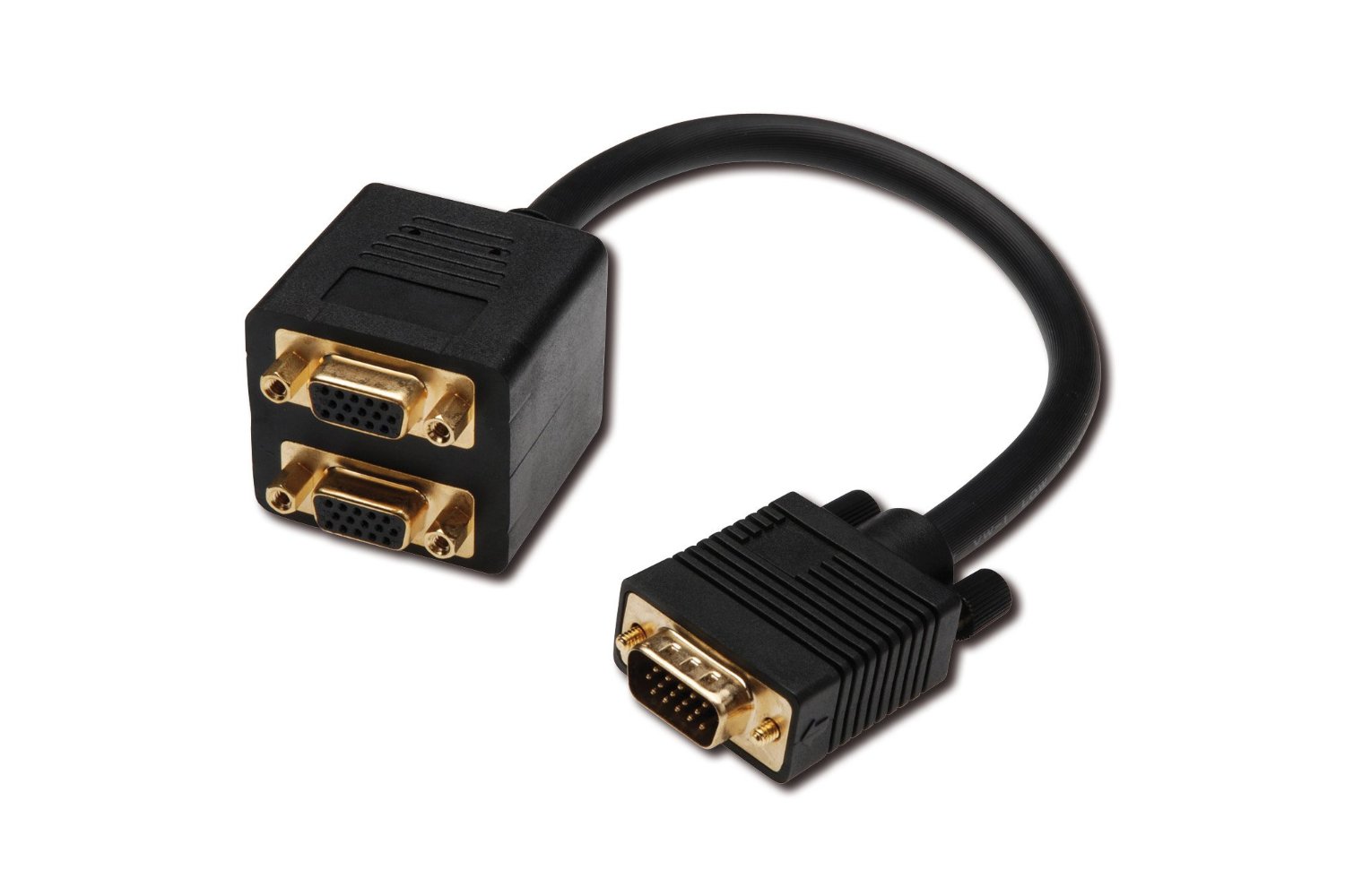 CAVO SPLITTER VGA EWENT 20cm 1x D-Sub 15pin MASCHIO A 2x 2x HD D-Sub 15pin FEMMINA PER COLLEGARE 2 MONITOR AD 1 COMPUTER EW-110500-000-N-P