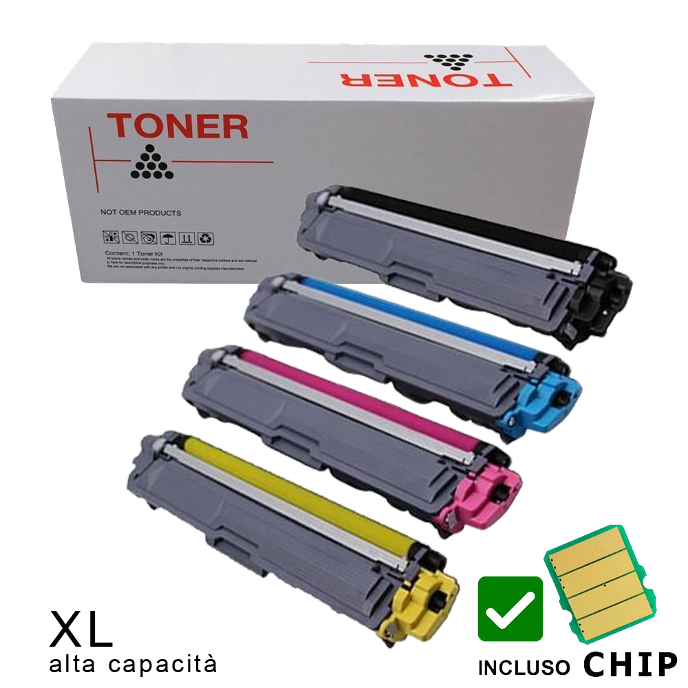 TONER BROTHER COMPATIBILE TN-248XL GIALLO (CON CHIP) DCP-L3520, DCP-L3560, DCP-L3560CDW, MFC-L3740, MFC-L8340CDW, HL-L3220CW, HL-L8240CDW (2.2k)