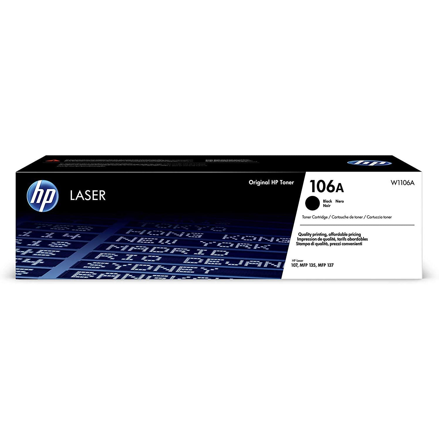 TONER HP ORIGINALE W1106A (106A) 1K Laser MFP-135a MFP-1135w MFP-137fnw Laser 107a 107r 107w