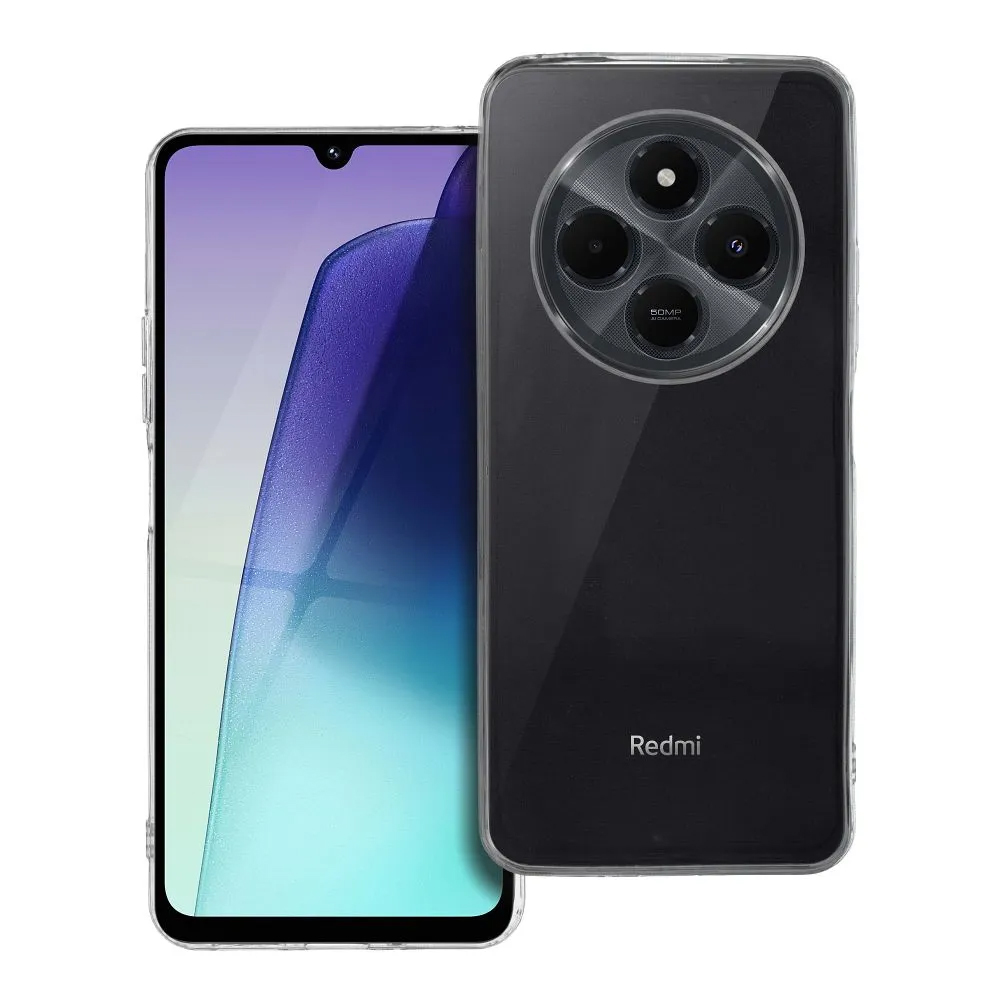 CUSTODIA COVER SILICONE CLEAR CASE 2mm TRASPARENTE (protezione fotocamera) PER TELEFONO CELLULARE XIAOMI REDMI 14c