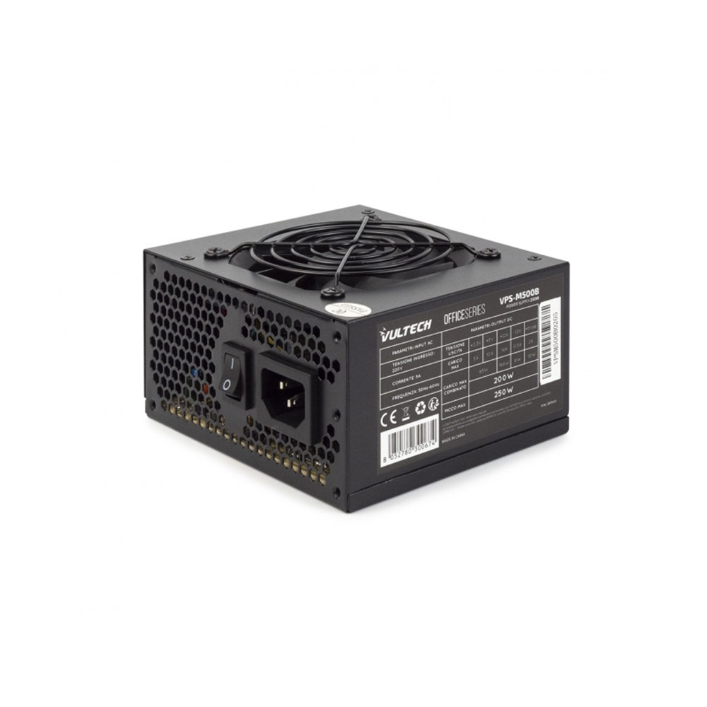 ALIMENTATORE VULTECH VPS-M500B 250W MicroATX SATA 20/24 pin