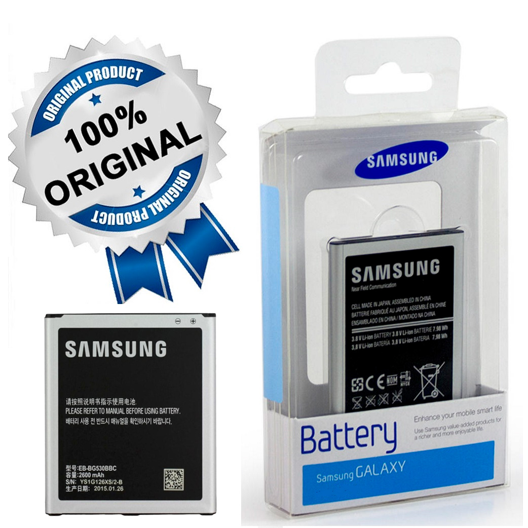 BATTERIA SAMSUNG ORIGINALE GALAXY GRAND PRIME (SM-G530H), J5 2015 (SM-J500) 2600mAh VERSIONE RETAIL