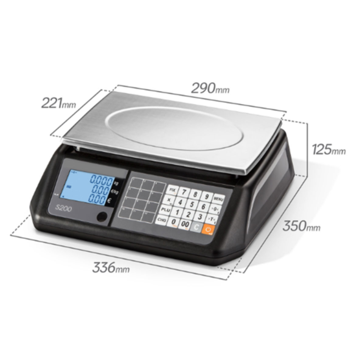 BILANCIA CON DISPLAY BASSO 15/30KG M.R.