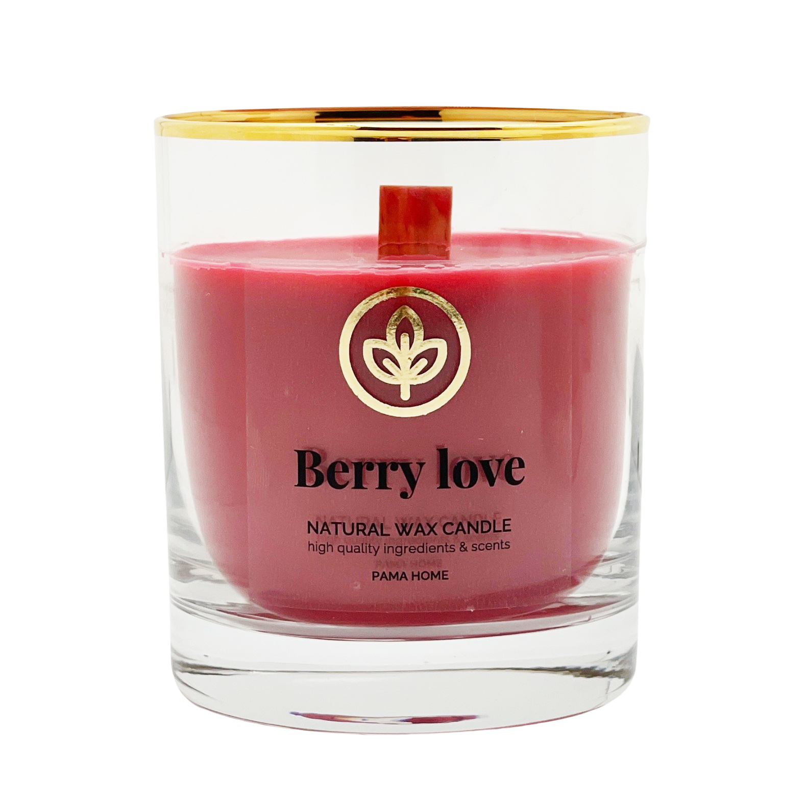 CANDELA PROFUMATA ORGANIC BERRY LOVE 250gr profumazione ciliegia
