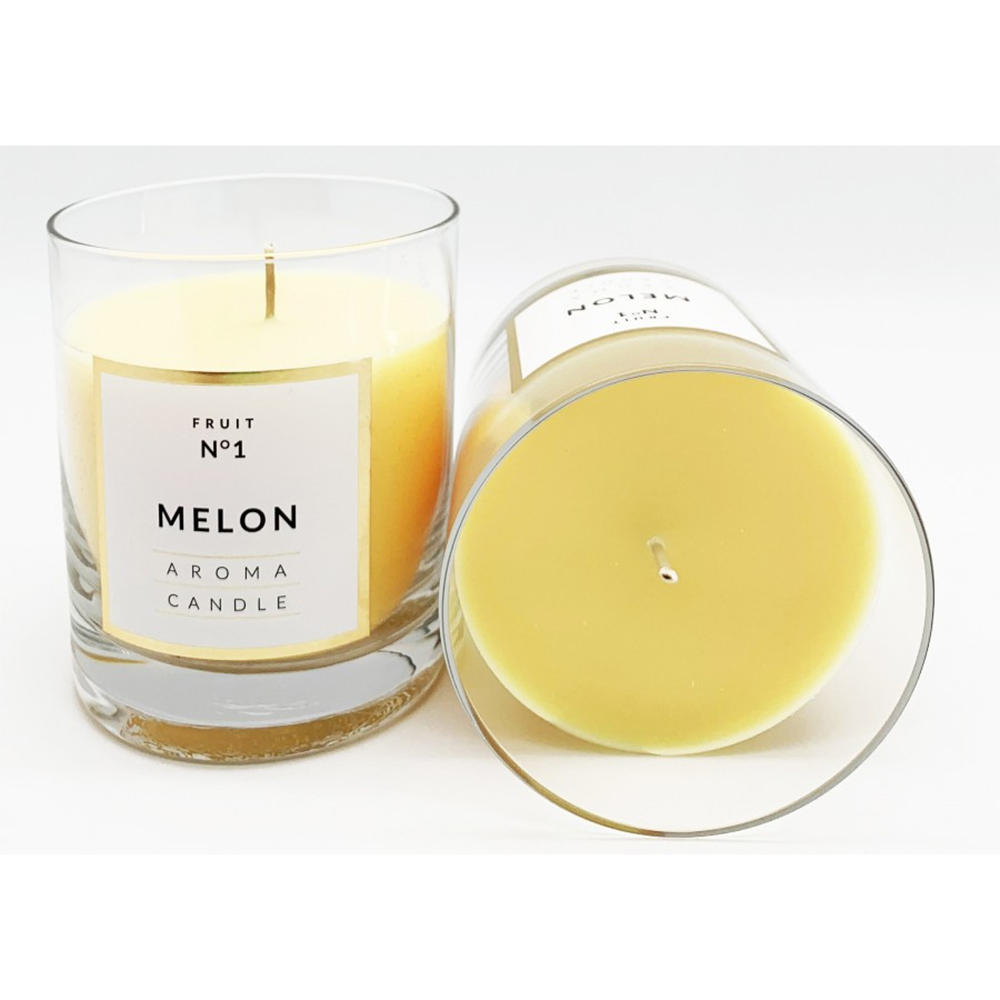 CANDELA PROFUMATA CLASSIC GLASS MELON 250gr profumazione melone