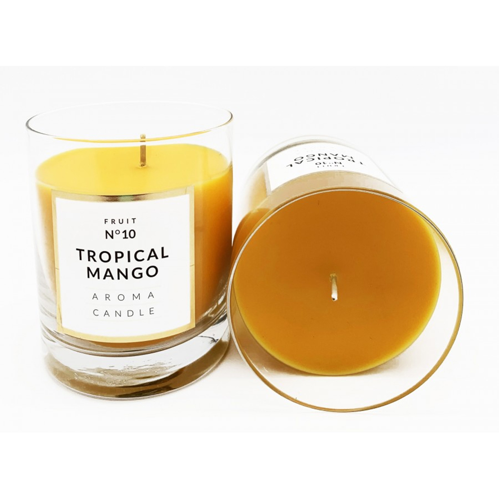 CANDELA PROFUMATA CLASSIC GLASS TROPICAL MANGO 250gr profumazione mango