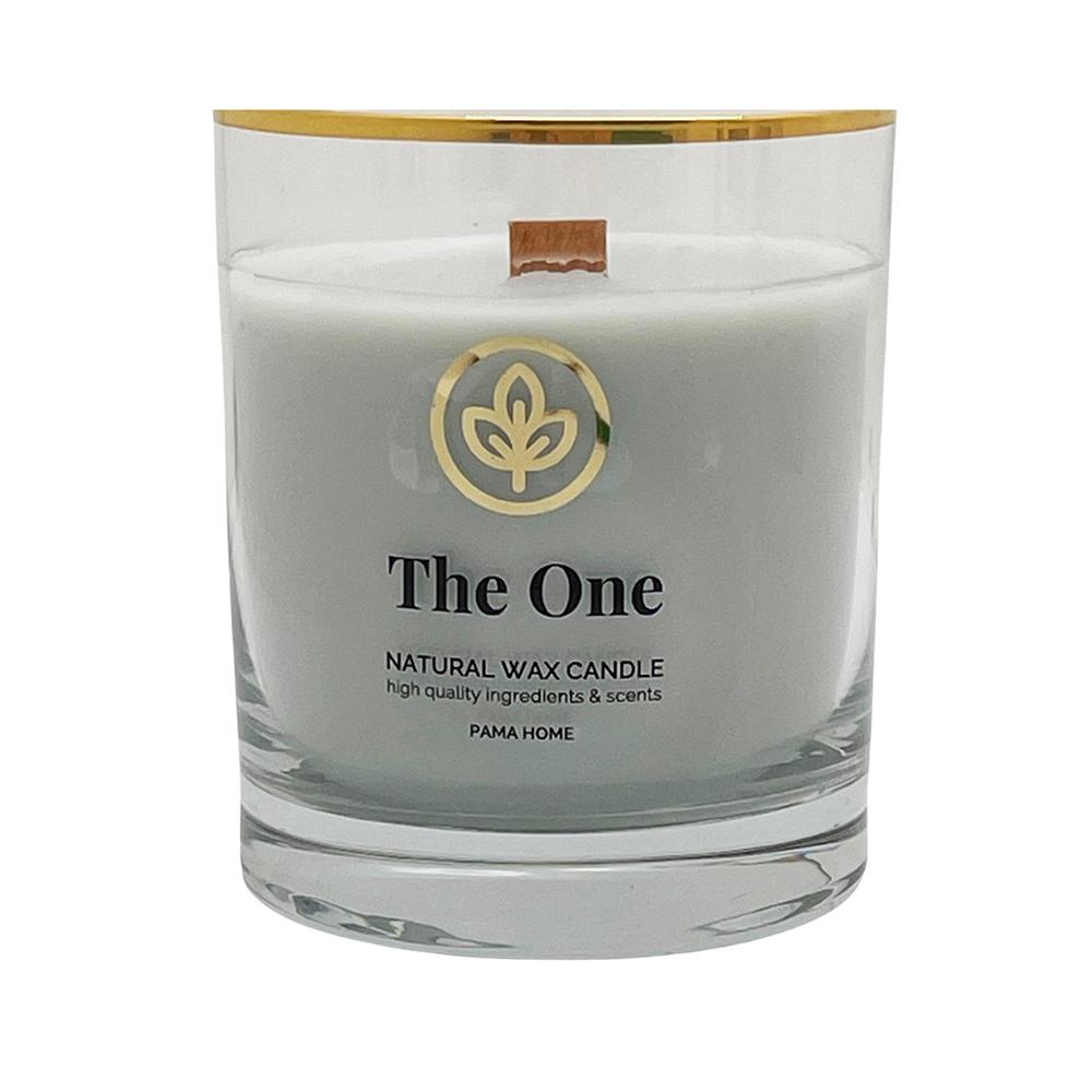 CANDELA PROFUMATA ORGANIC THE ONE 250gr profumazione pesca e bergamotto