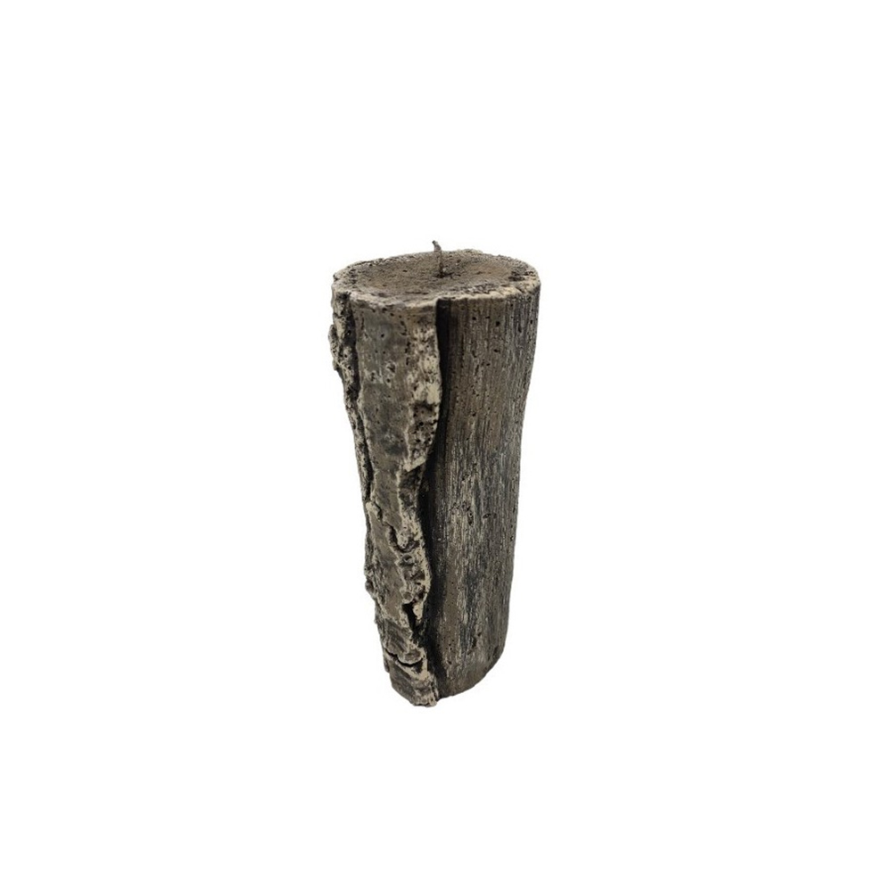CANDELA PROFUMATA  STUMP CYLINDER BROWN MEDIUM TRONCO AUTUNNALE MEDIO profumazione muschio e sottobosco