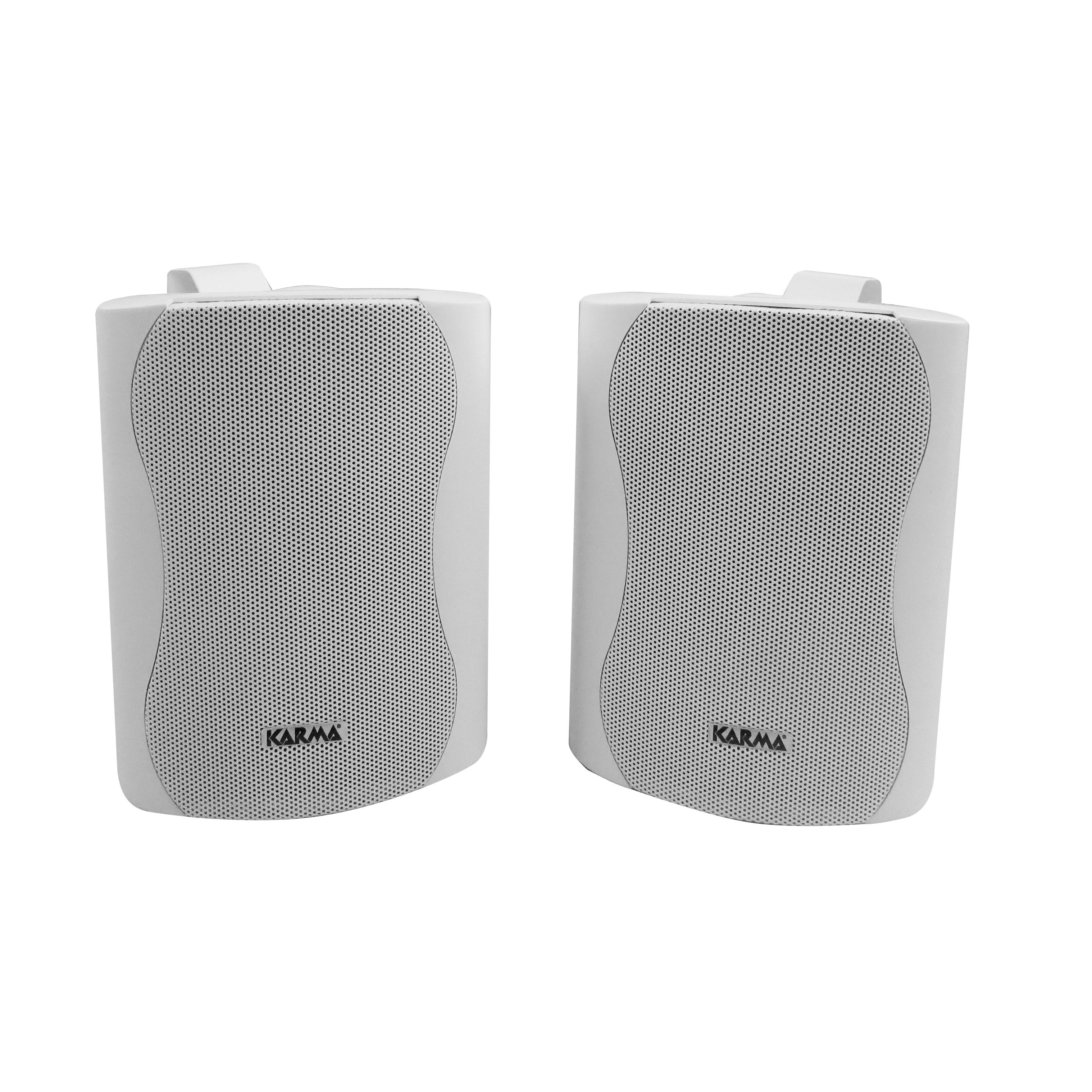 COPPIA DIFFUSORI ACUSTICI PASSIVI KARMA BS-54W IN ABS 4" - 60W - 70Hz/18KHz - 88dBmax. - BIANCO