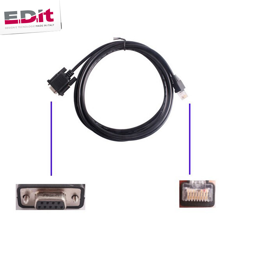 CAVO COLLEGAMENTO/COMUNICAZIONE PC-ECR 3MT RS232-LAN REGISTRATORE DI CASSA EDIT