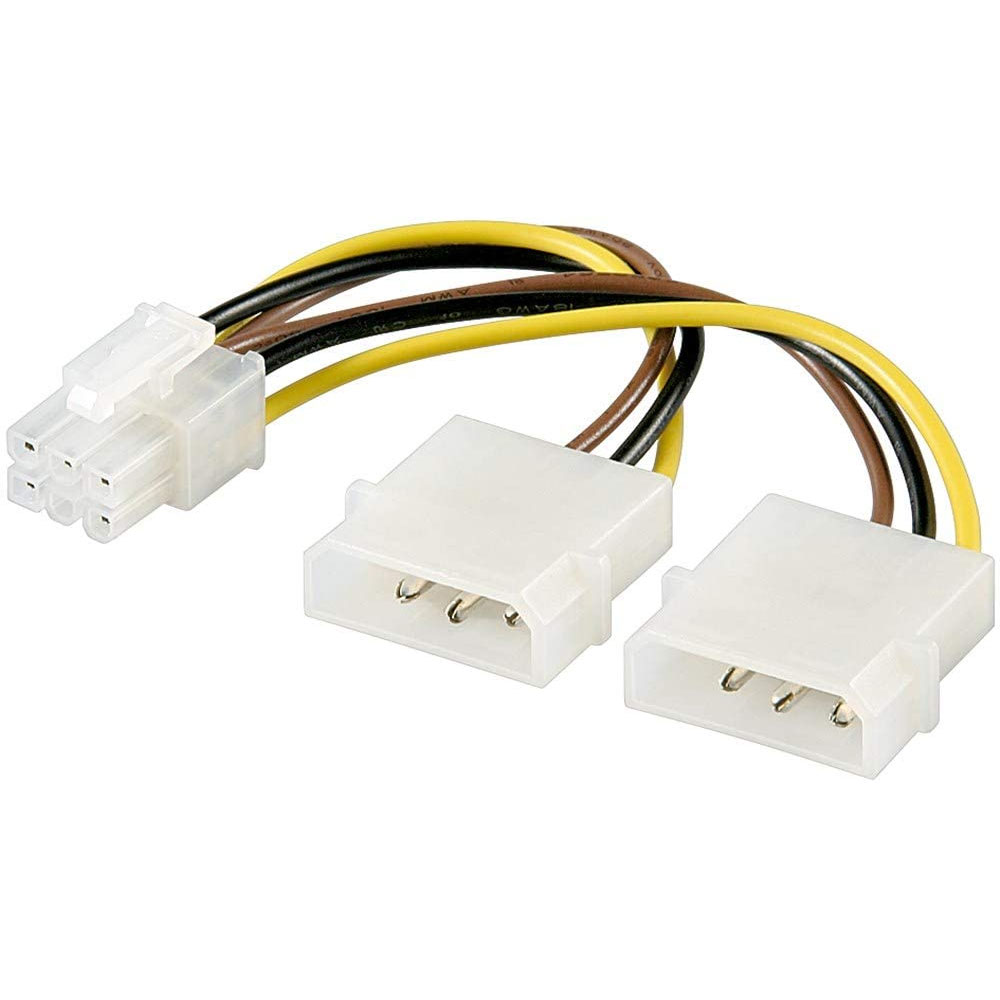 CAVO ALIMENTAZIONE LINK PER SCHEDE GRAFICHE PCI EXPRESS MOLEX (2x5,25) A 6 POLI