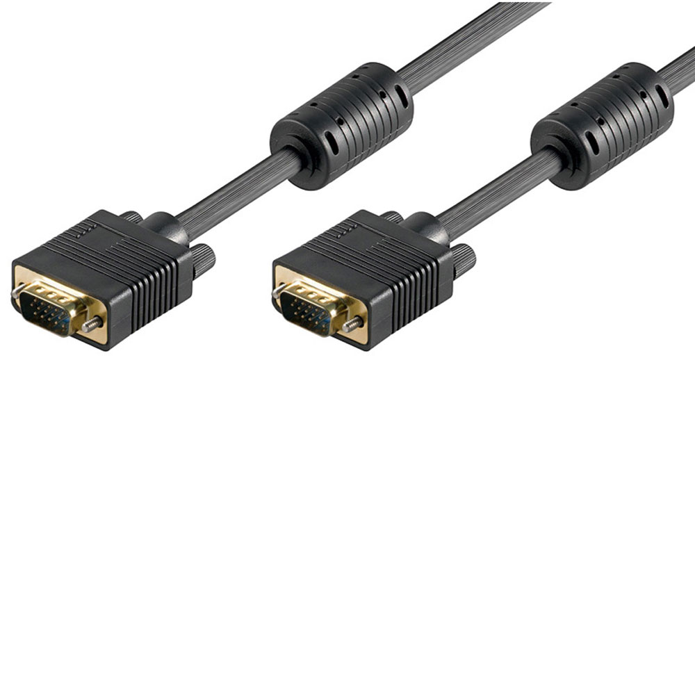 CAVO EWENT VGA PREMIUM M/M HD15M/HD15M 3MT DUAL-SHIELEDED FERRITE EW-110102-030-N-P