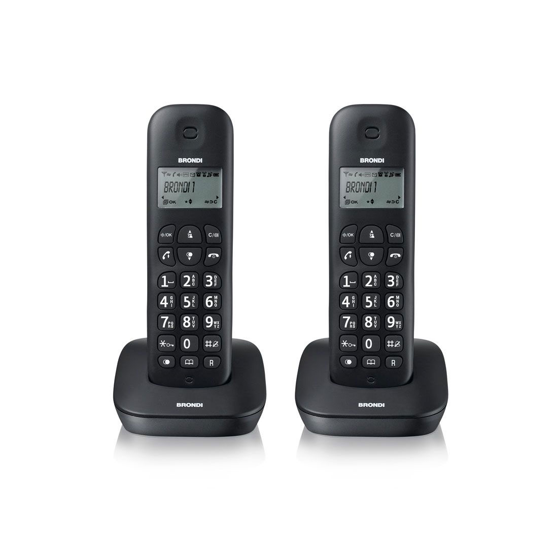 CORDLESS BRONDI GALA TWIN NERO DUAL CORDLESS DISPLAY RETROILLUMINATO