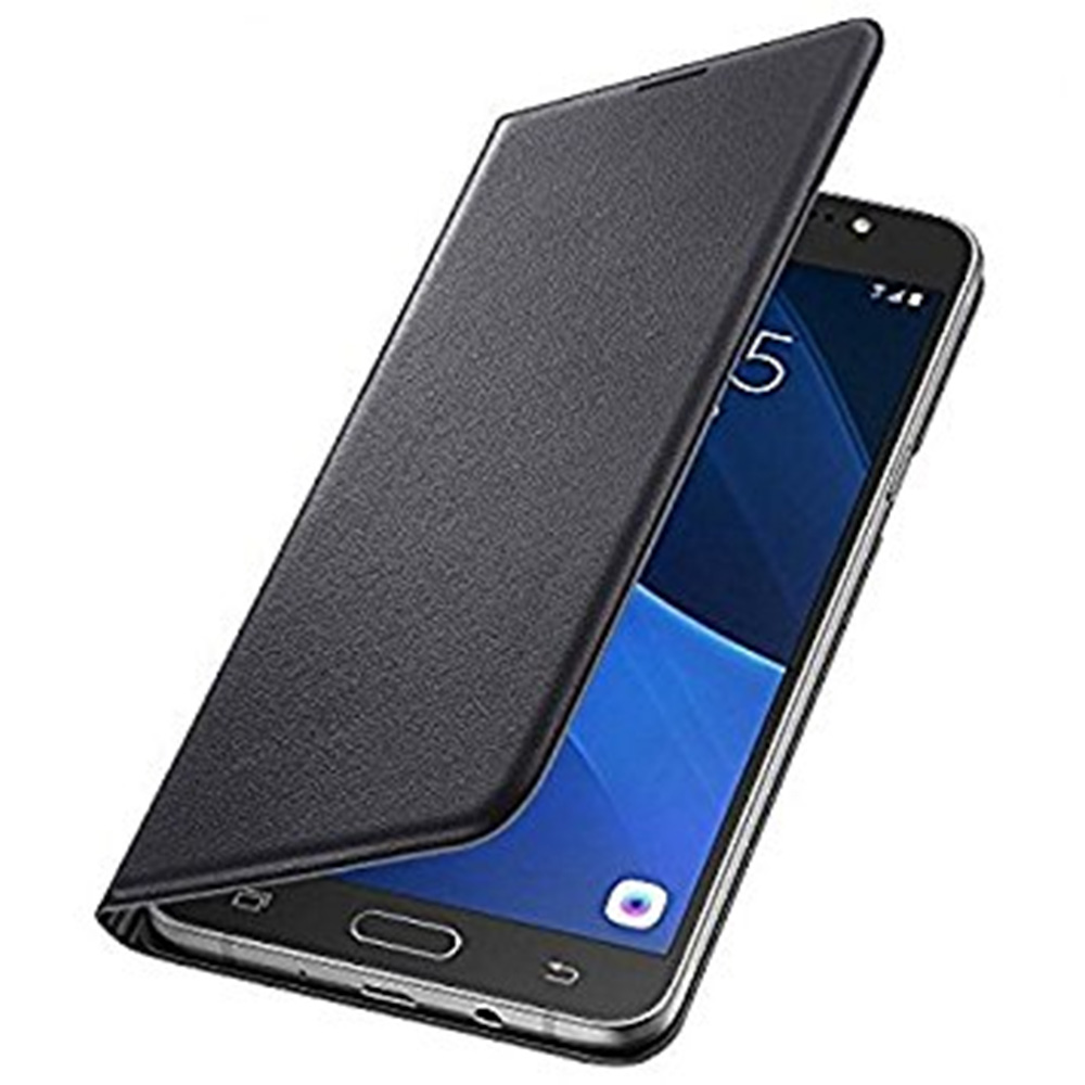 CUSTODIA SAMSUNG ORIGINALE FLIP WALLET A PORTAFOGLIO GALAXY J7 2016 COLORE NERO