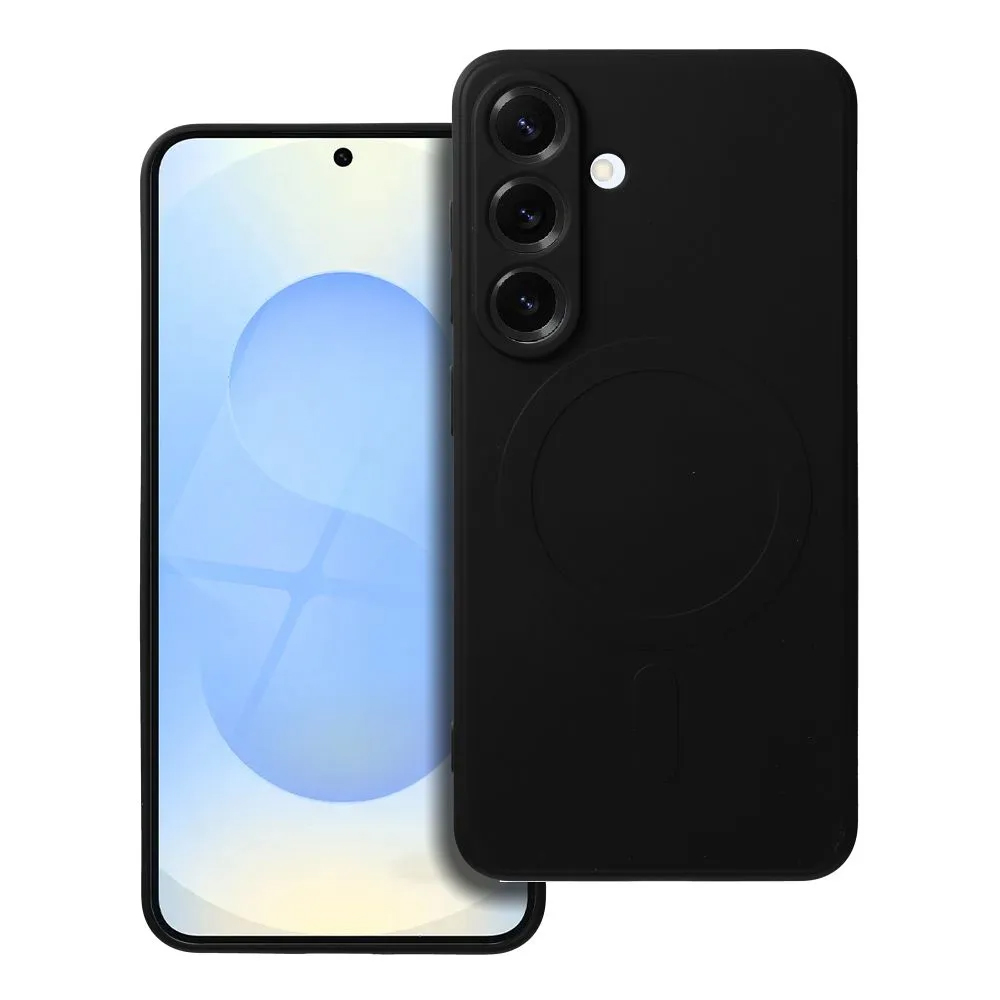 CUSTODIA CLEAR MAG COVER BLU  PROTEZIONE FOTOCAMERA E BORDI CON MagSafe PER Samsung S25 ULTRA