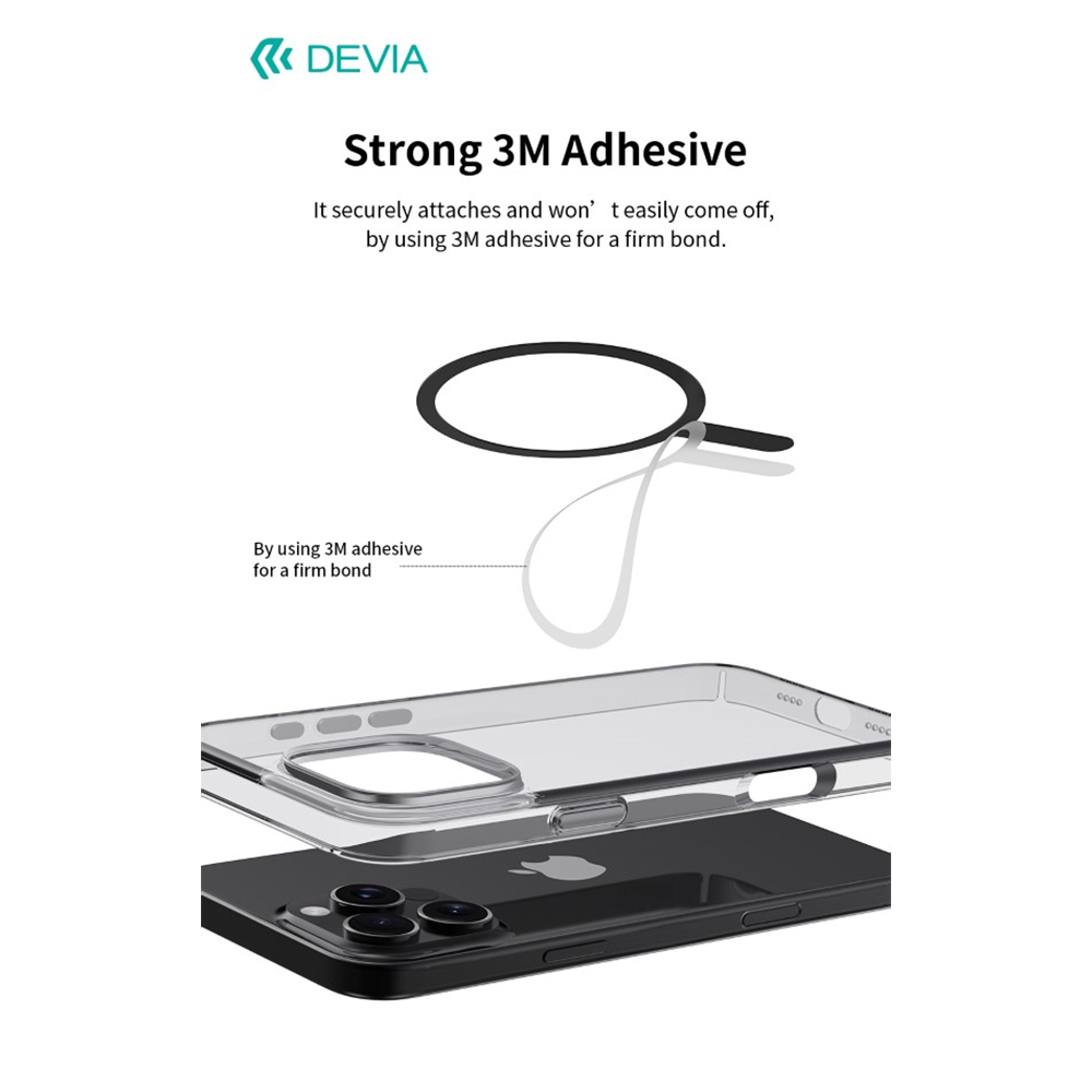 ADESIVI MAGNETICI 3M UNIVERSALI DEVIA PER MAGSAFE SU COVER 2PZ (BIANCO E NERO)