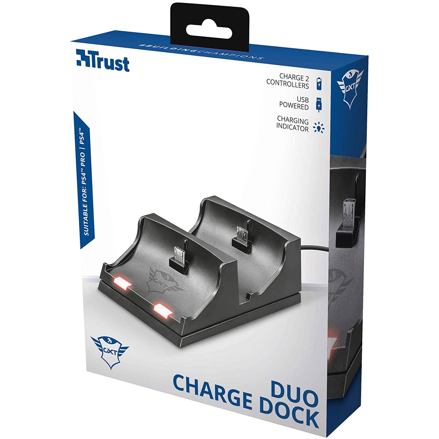 TRUST GXT 235 DUO CHARGING DOCK PER PS4  -  DOCK RICARICA DUALE