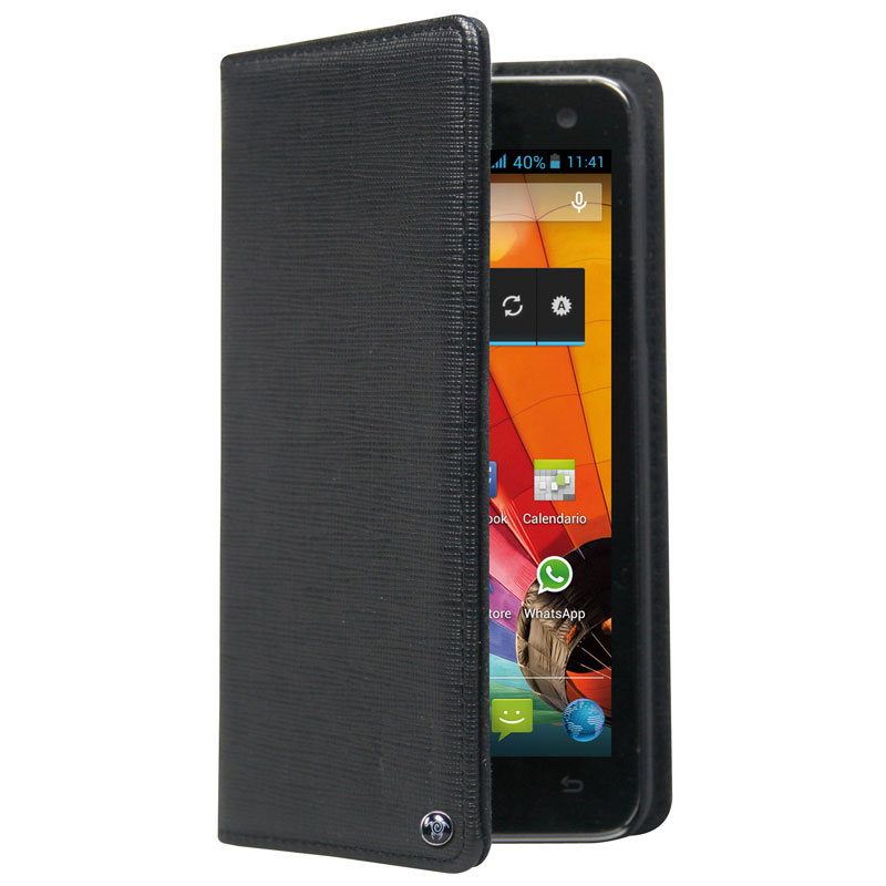MEDIACOM CUSTODIA FLIP CASE M-S501FC PER TELEFONO CELLULARE PhonePad Duo S501 COLORE BLACK
