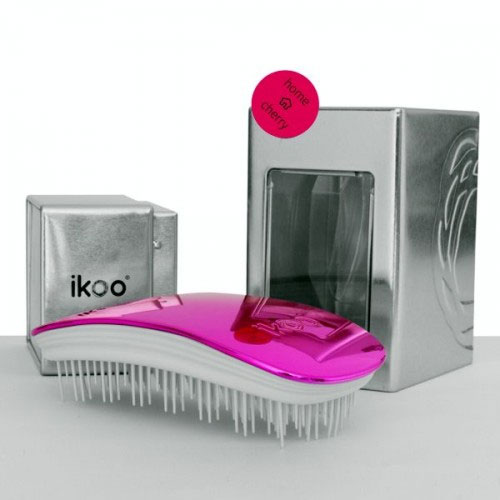 IKOO SPAZZOLA BRUSH METALLIC POCKET DA VIAGGIO COLORE CHERRY