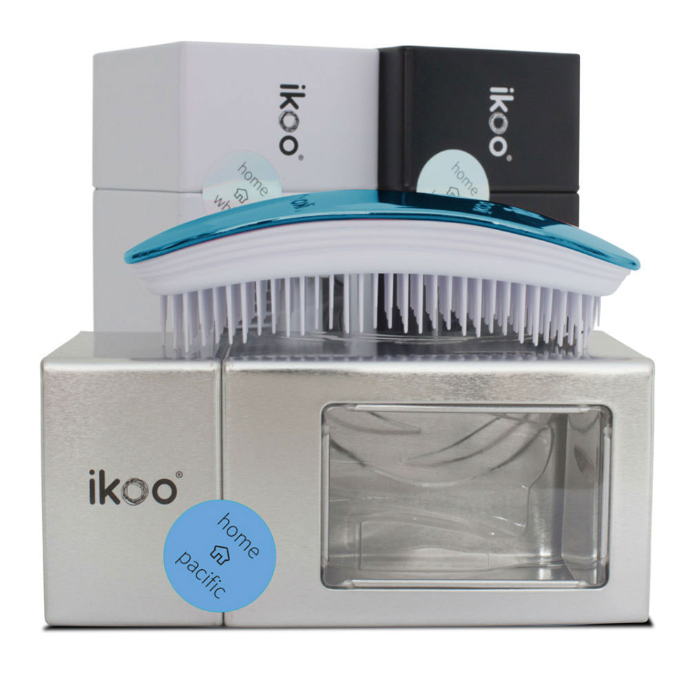 IKOO SPAZZOLA BRUSH METALLIC POCKET DA VIAGGIO COLORE PACIFIC