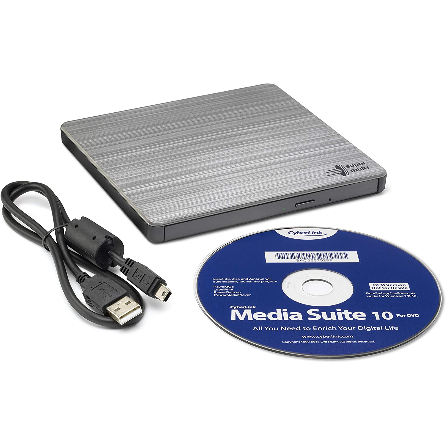 MASTERIZZATORE LG ULTRA SLIM DVD-RW GP60NS60 PER NOTEBOOK USB COLORE SILVER
