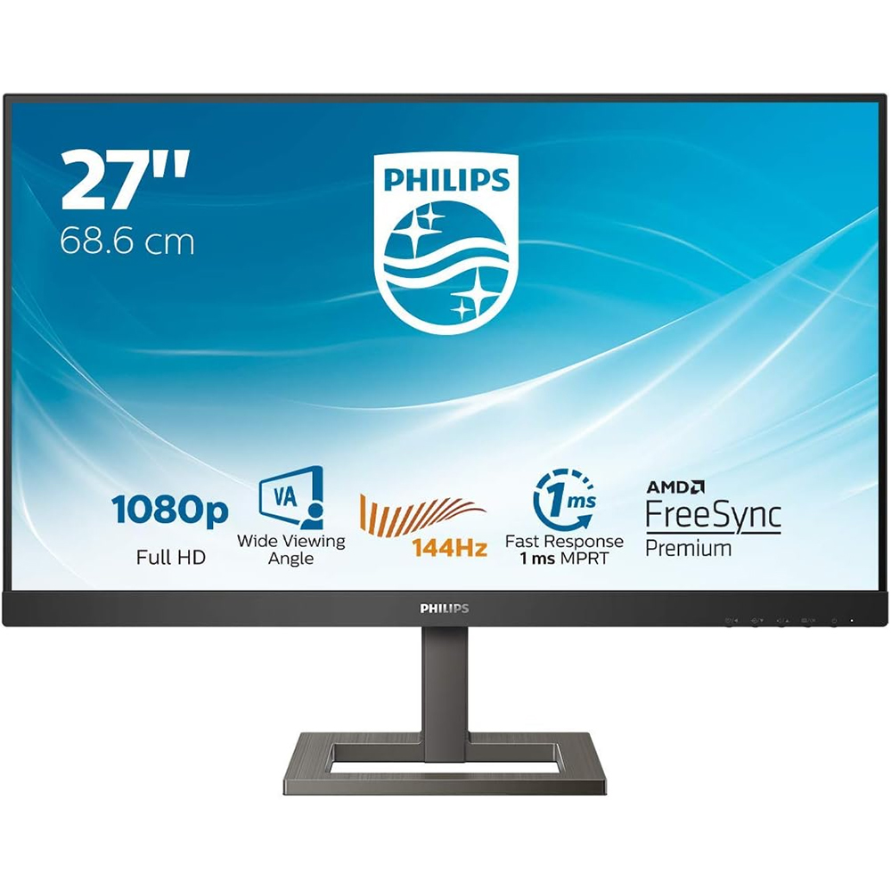 MONITOR 27" LED VA PHILIPS 272E1GAEZ  E-line WIDE 1xDisplayPort/1xHDMI 3.000 :1 1MS GAMING 1920 x 1080 FHD @144Hz MULTIMEDIALE BLACK