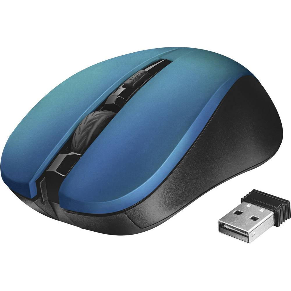 MOUSE TRUST MYDO SILENT 4 TASTI OTTICO 1800 dpi WIRELESS 2.4 GHz COLORE BLU