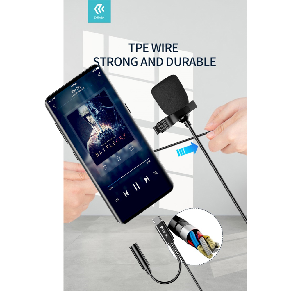 MICROFONO PER SAMRTPHONE A FILO CON CONNETTORE LIGHTNING APPLE