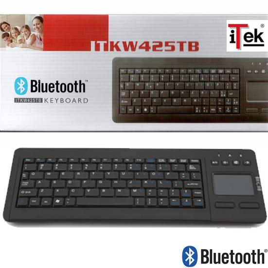 MINI TASTIERA CON TOUCHPAD ITEK ITKW425TB BLUETOOTH ULTRA SLIM MULTIMEDIALE BLACK