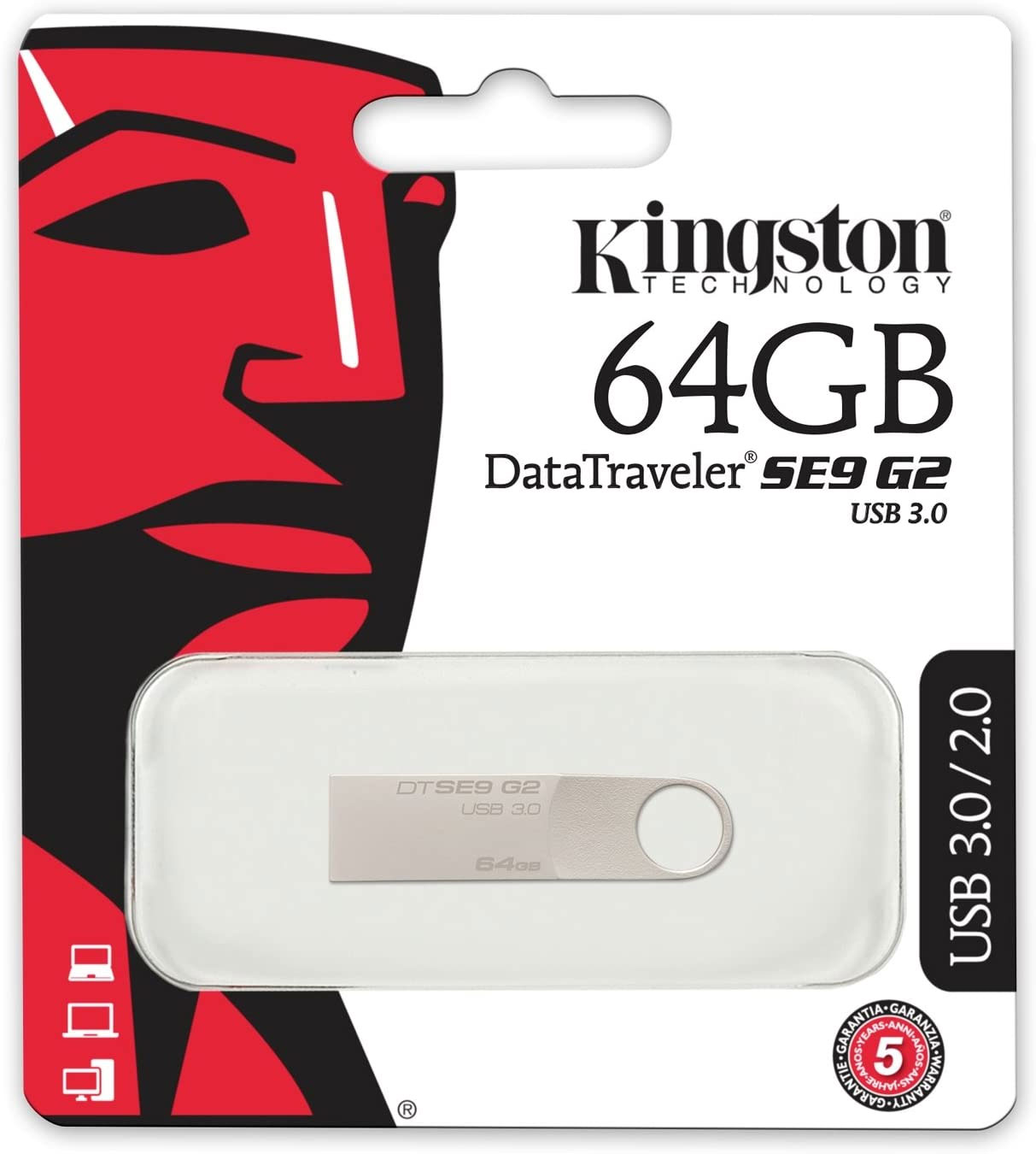 PEN DRIVE USB KINGSTON DTSE9G2/64GB DataTraveler METAL USB 3.0