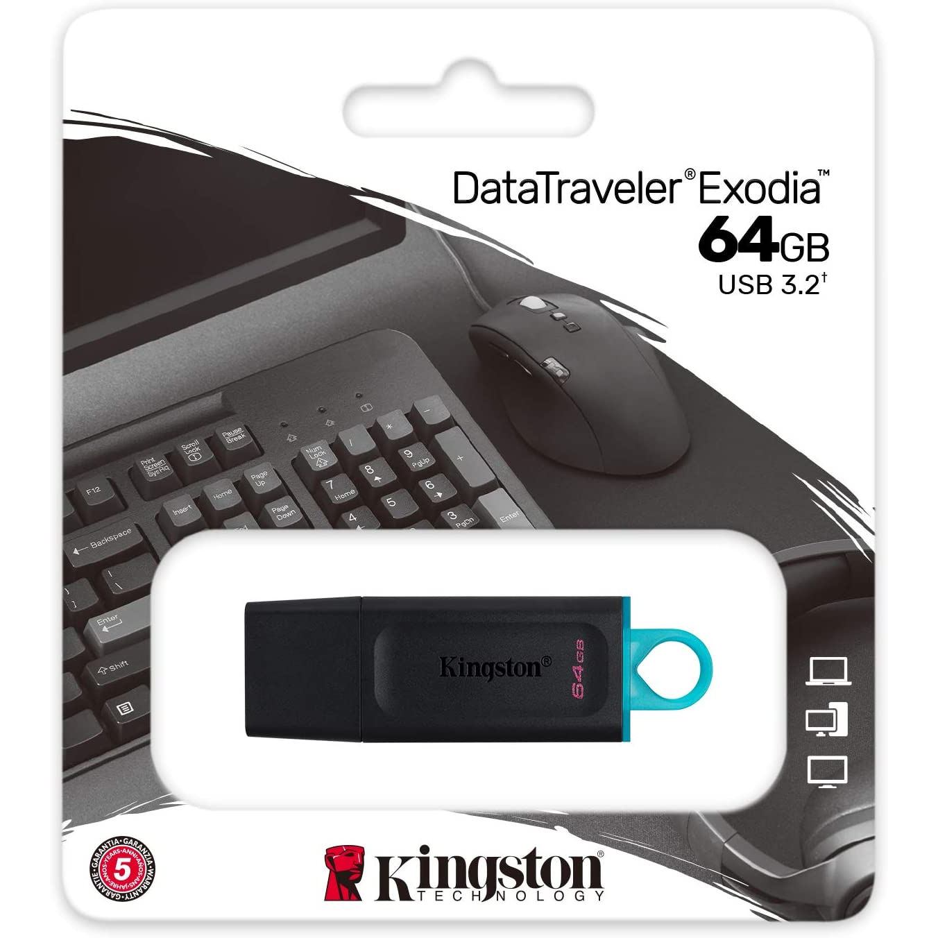 PEN DRIVE USB 3.2 KINGSTON DataTraveler Exodia 64GB