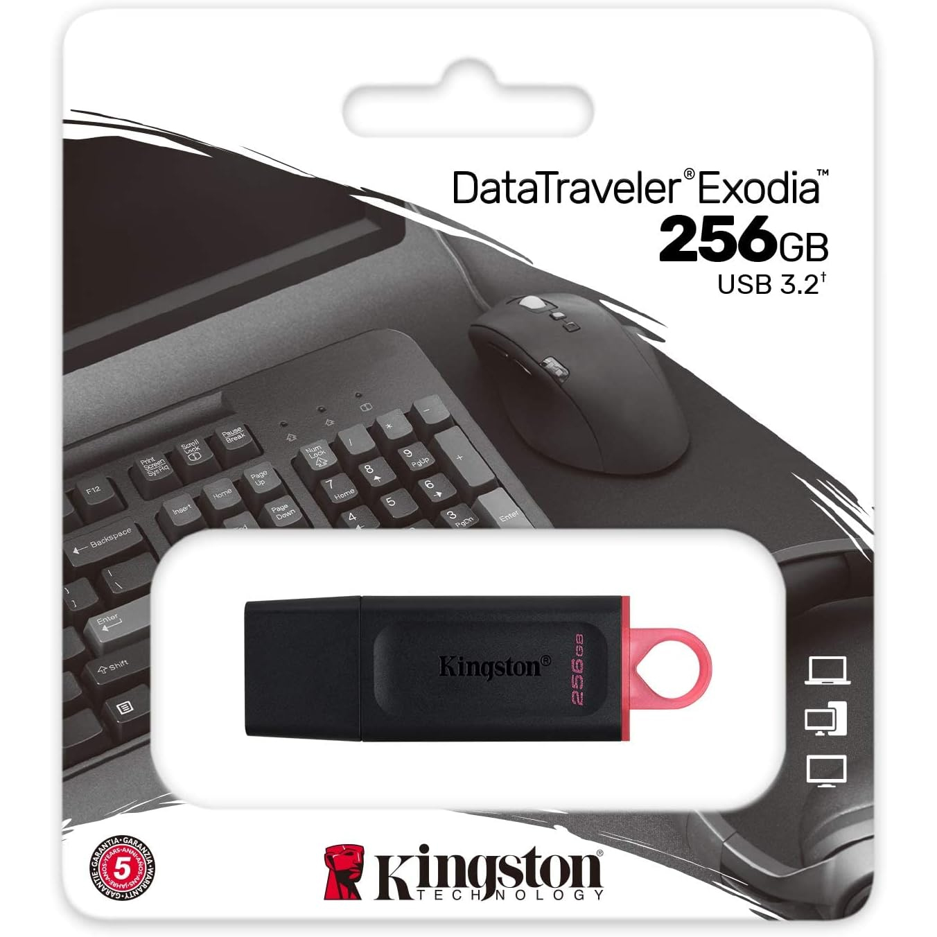 PEN DRIVE USB 3.2 KINGSTON DataTraveler Exodia 256GB