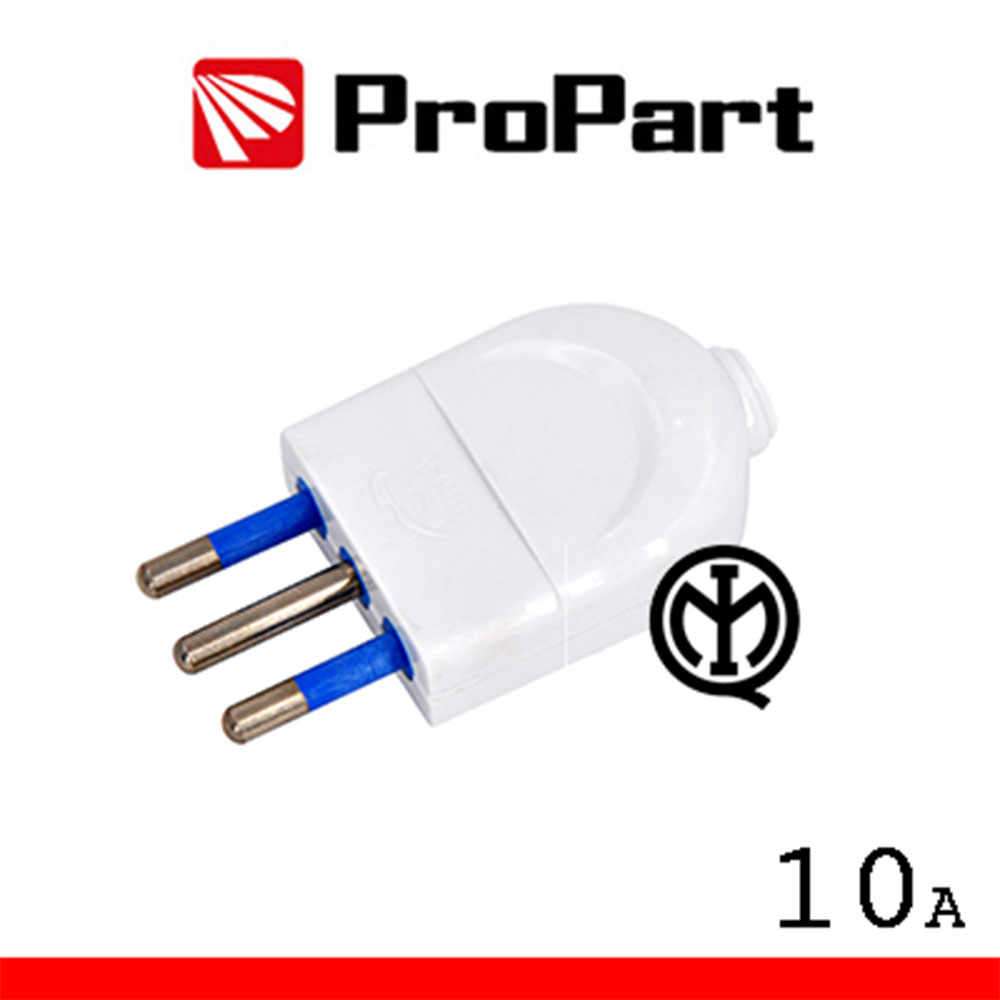 SPINA 2P+T 10A CON USCITA CAVO ASSIALE DRITTO