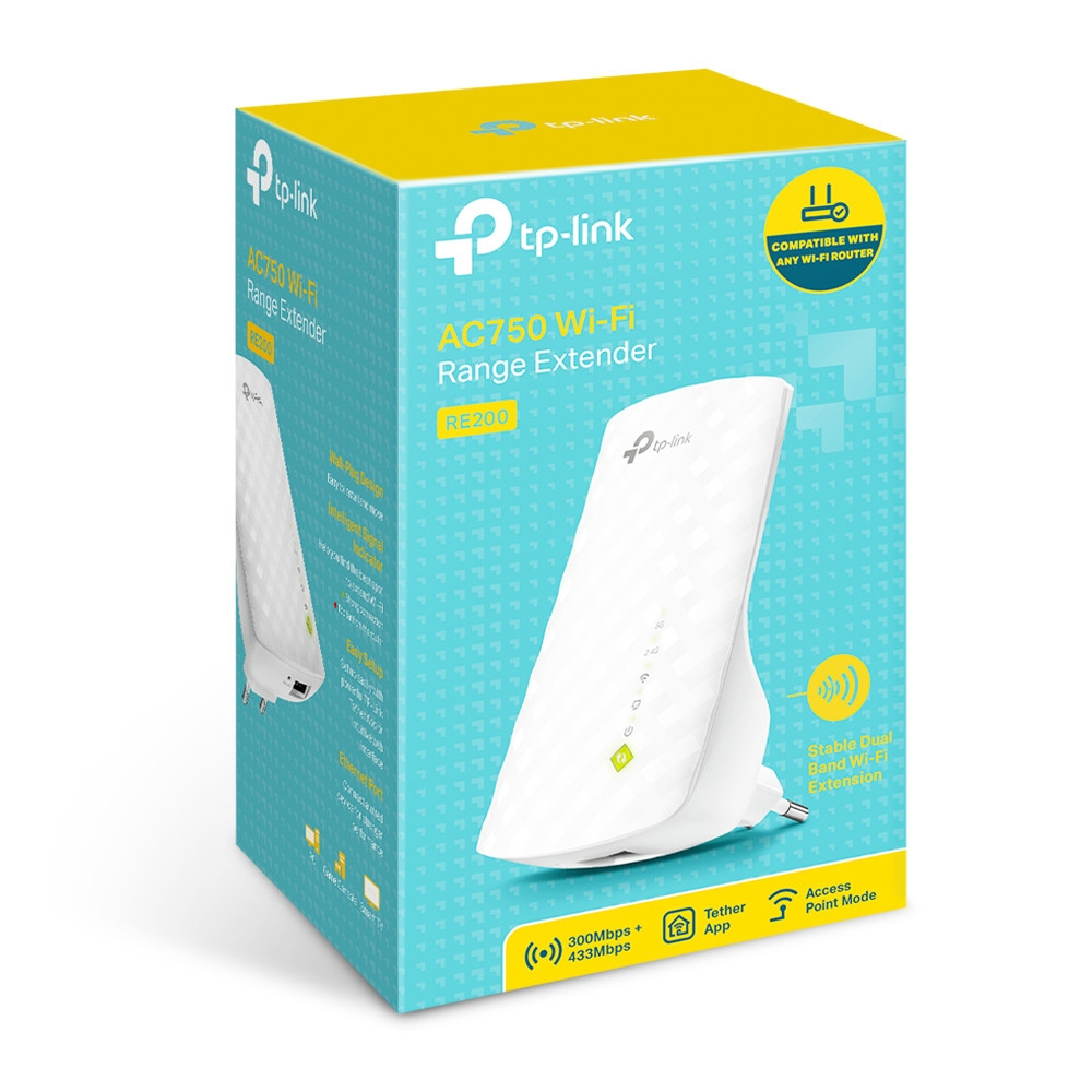 RANGE EXTENDER TP-LINK RE200 AC750 Wi-Fi 5 - 2.4 GHz