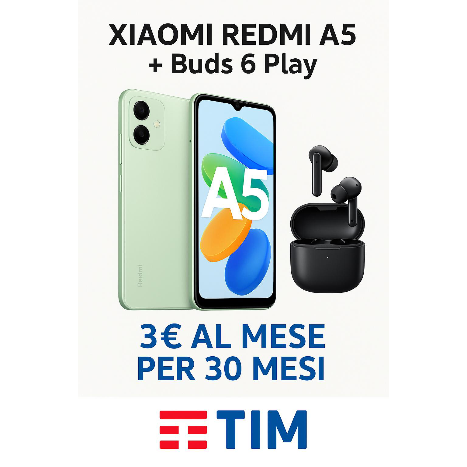 BUNDLE XIAOMI REDMI A5 4GB/128GB + BUDS6 PLAY