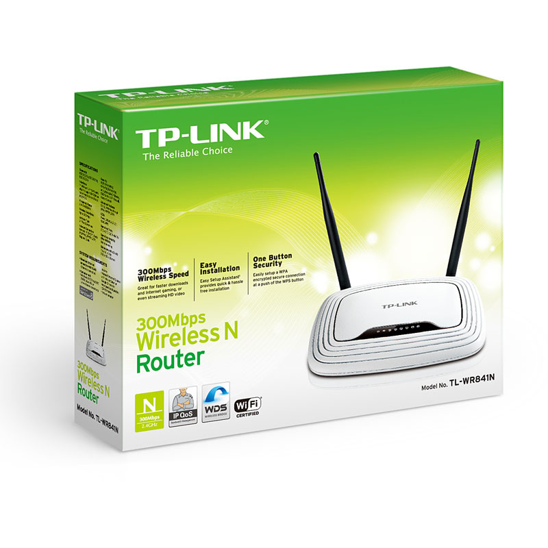ROUTER TP-LINK TL-WR841N WIRELESS N 300Mbps+ SWITCH 4PT ANTENNA OMNI DIREZIONALE 2 x 5 dBi