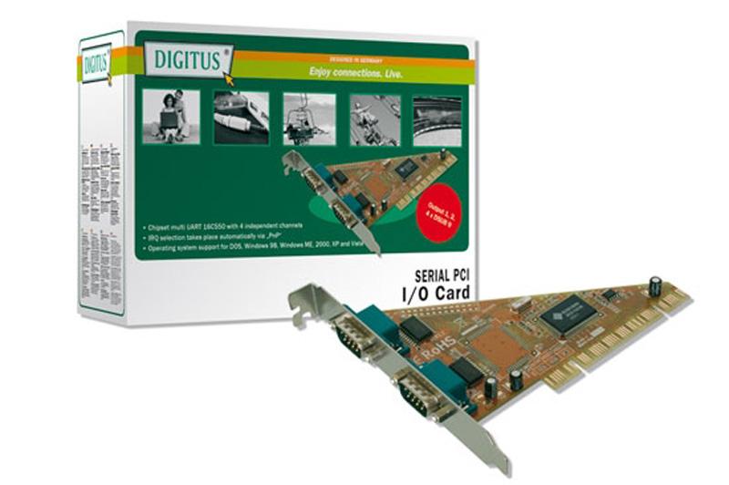 SCHEDA DIGITUS INTERFACCIA PCI 2 PORTE SERIALE RS-232 MASCHIO DS-33001