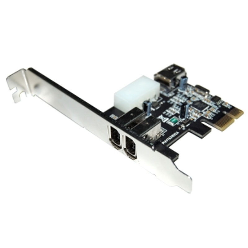 SCHEDA PCI-E FIREWIRE WELLY PRO 2x PORTE ESTERNE 1x PORTA INTERNA IEEE-1394 6P CM-IOD-1030
