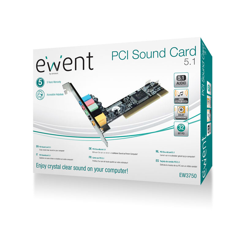 SCHEDA SOUND 5.1 EWENT PER HOME THEATRE SYSTEM PCI EW3750