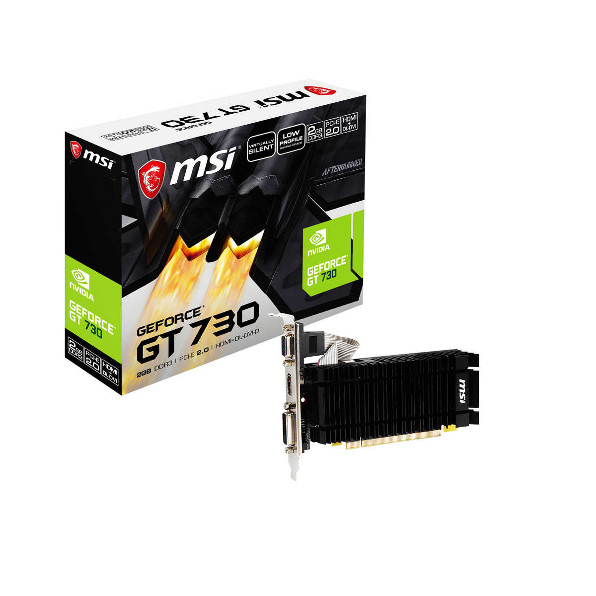SCHEDA VIDEO MSI GT730K 2GB GDDR3 1x VGA-1x DVI/1x HDMI Low Profile (912-V809-4028)